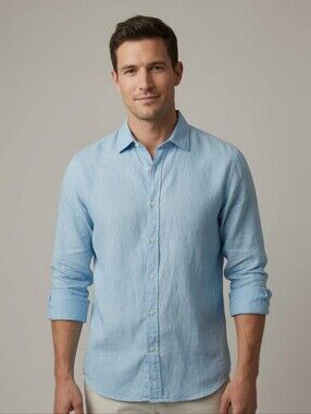 NWT‎ Polo Ralph Classic Fit Long-Sleeve 100% Linen Button Shirt Men's Size XL